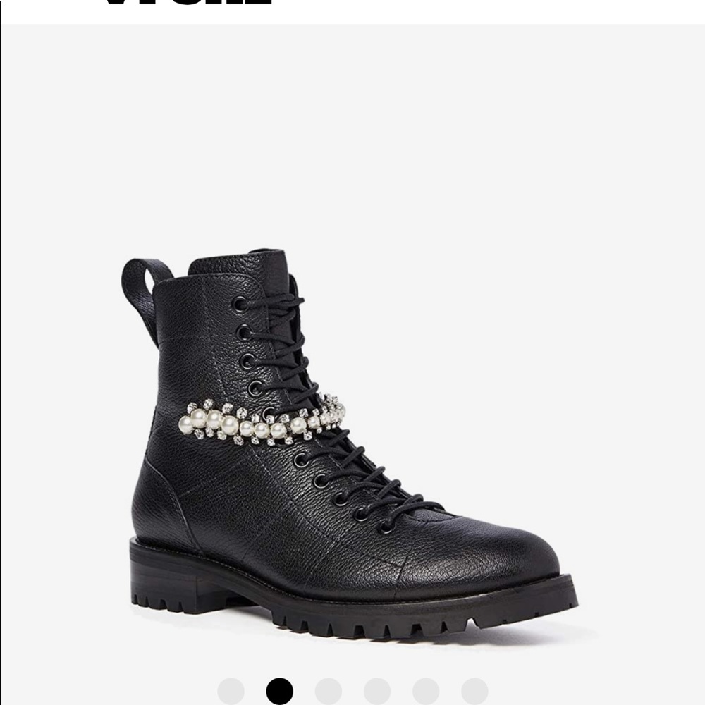 - Jimmy Choo
Cruz Flat Crystal/Pearl Detail Boot - Picture 9 of 16
